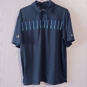3425!!  UnderArmor HeatGear Polo Shirt, Large, Loose Fit, Black